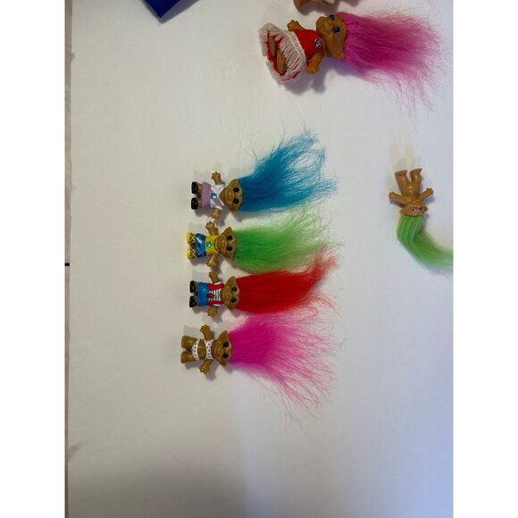 Vintage Assorted Troll Dolls Lot With Police Officer Hand Puppet & Colorful Hair - Picture 6 of 11